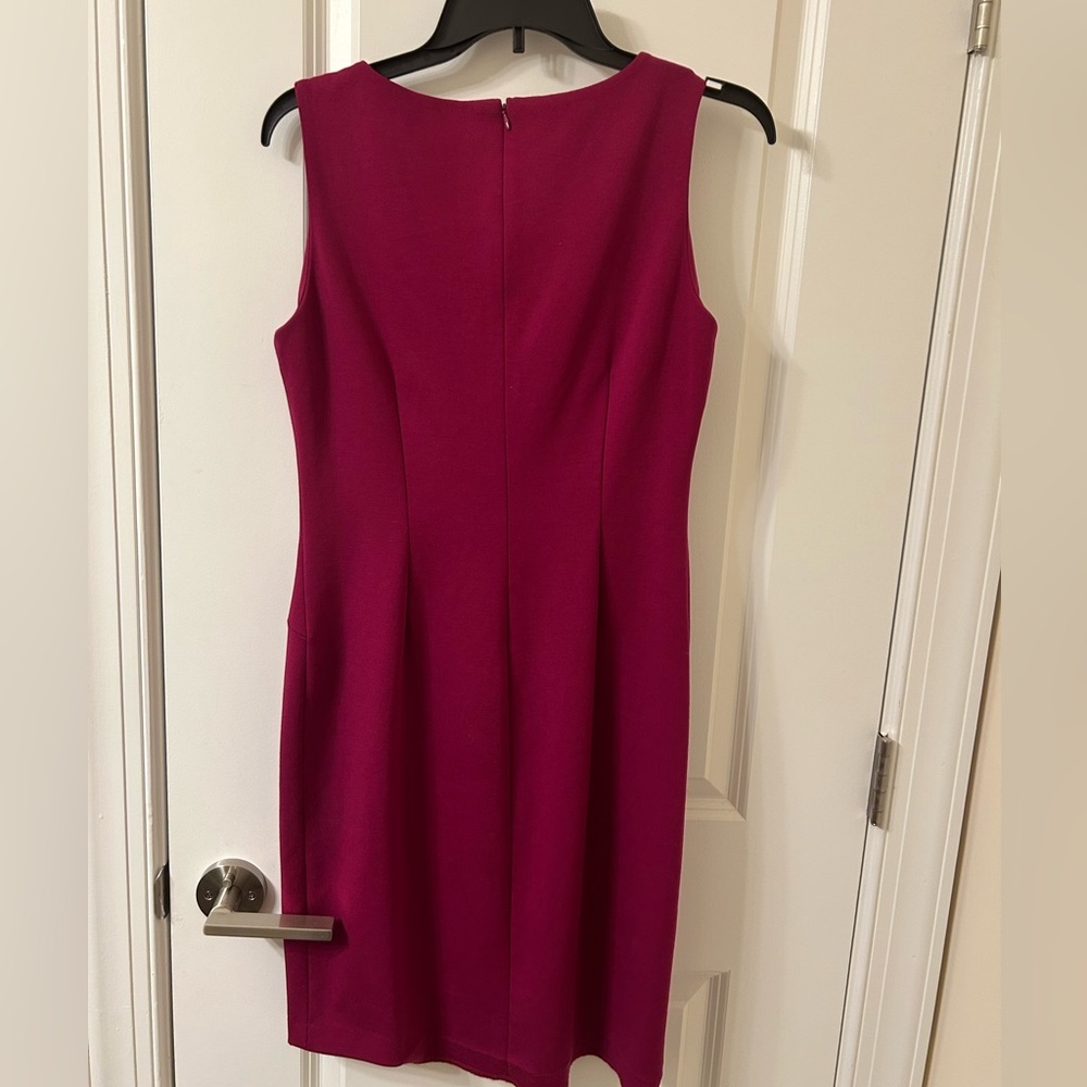 Ivanka Trump Hot Pink Ruched Sheath Mini Dress - Picture 4 of 5